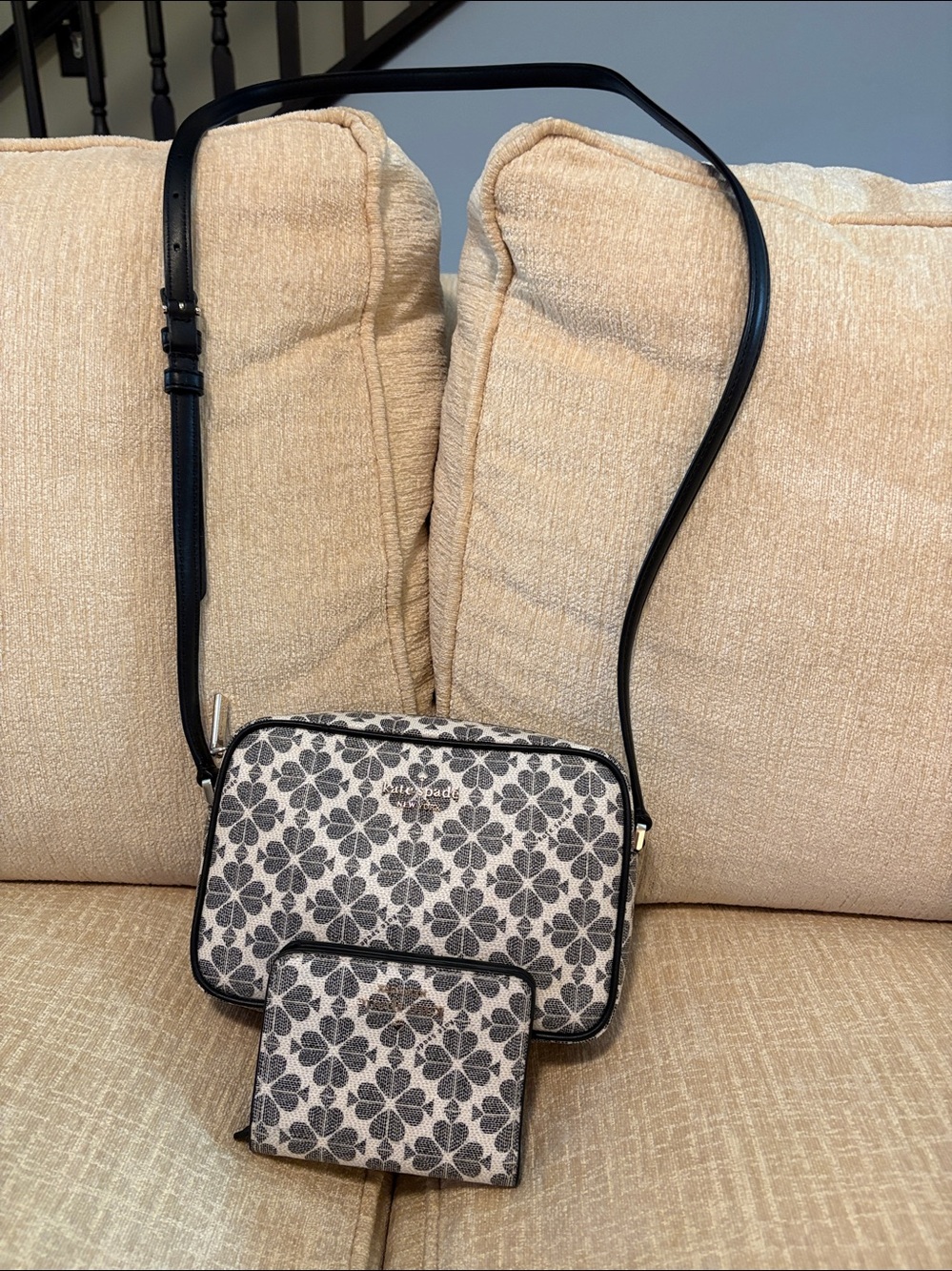 kate spade Black and Cream Floral Crossbody Bag - Picture 11 of 11